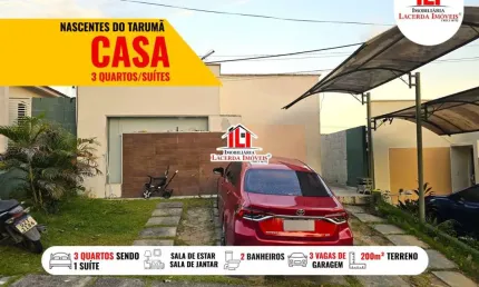 Casa em condomínio para venda em manaus, tarumã-açu, 3 dormitórios, 1 suíte, 2 banheiros, 3 vagas