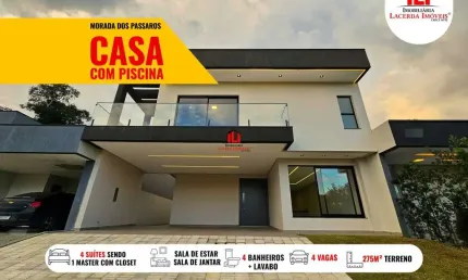 Casa em condomínio para venda em manaus, ponta negra, 4 dormitórios, 4 suítes, 5 banheiros, 4 vagas
