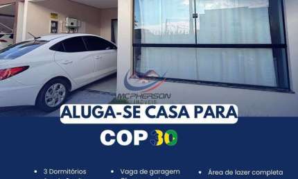 Casa de Luxo para alugar mobiliada para COP 30 com 3 quartos sendo 2 suítes e Piscina em Belém