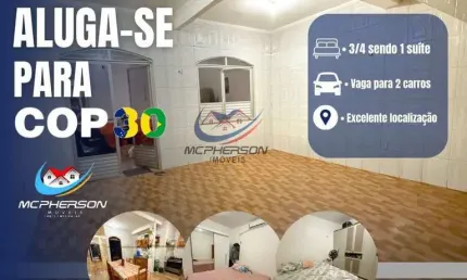 Casa Mobiliada para alugar na COP 30, com 3 quartos sendo 1 suíte em Belém
