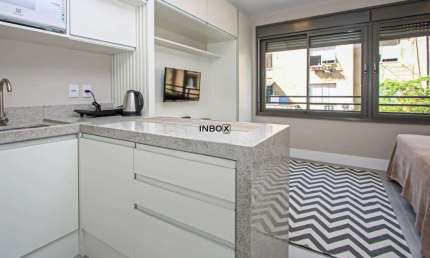 Studio Mobiliado com 26m² , 1 Vaga e Estrutura Completa