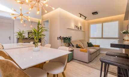 Apartamento à venda com 58m2 privativos, de 2 dormitórios, 2 vagas, mobiliádo, pronto para morar, no FWD, Central Parque, Porto Alegre - RS.