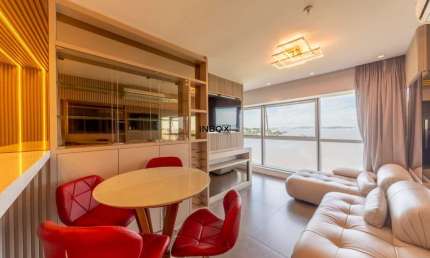 Inbox Cia Imobiliária ALUGA Ótimo apartamento tipo loft, 100% mobiliado e decorado, no Residence Du Lac, no Cristal.