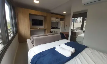 INBOX CIA IMOBILIARIA VENDE Apartamento studio mobiliado com 25,00 m² de área privativa na Cidade Baixa em Porto Alegre..