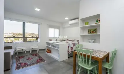 Charmoso loft com 1 dormitório para locacao e venda, 38 m² - chácara das pedras - porto alegre/rs