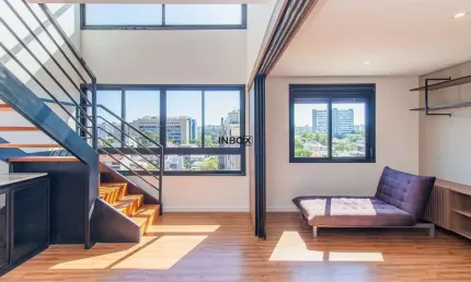 APTO DUPLEX 01 quartos (01 suíte) com 75,01m² a 200 mts PUC, Vila João Pessoa em Porto Alegre.