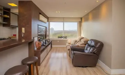 Apartamento de 2 dormitórios com suíte, mobiliado , 1 vaga e vista panorâmica