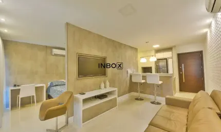 Loft 100% mobiliado no Residence Du Lac, junto do Barra Shopping para locação