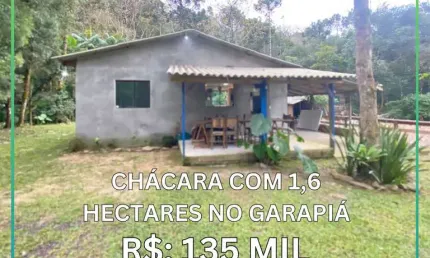 Chácara / sítio com 2 quartos à venda na estrada do garapiá, barra do ouro, maquiné por r$ 135.000