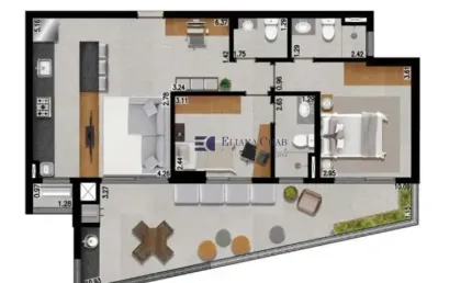 Apartamento com 2 quartos à venda na Vila Aviação, Bauru 