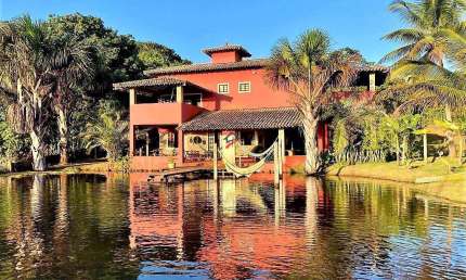Casa à venda em Mata de São João, Açu da Torre - Vista para lago e quintal