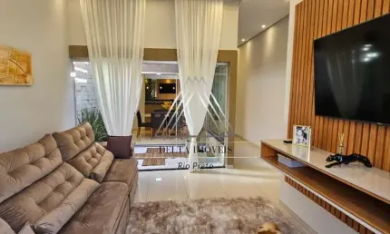 Imperdível casa à venda em São José do Rio Preto-SP, Residencial Palestra: 3 quartos, 2 salas, 2 banheiros, 2 vagas, 165m².