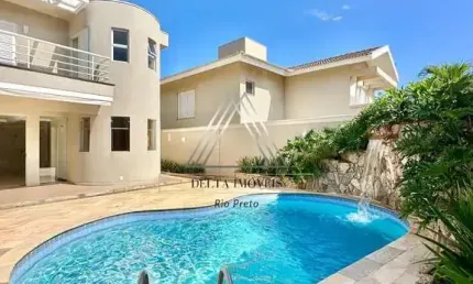 Luxuosa Casa de Alto Padrão no Parque Residencial Damha I, São José do Rio Preto-SP: 4 suítes, 492m², 6 vagas.