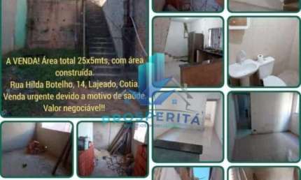 Terreno com casa em construção - 125mts - Bairro Lagedo - Cotia/SP