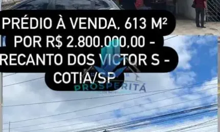 Oportunidade imperdível para investidores prédio comercial/residencial à venda no recanto dos vitor's, cotia