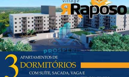 Village Raposo - LANÇAMENTO Apto 03 dorms, com suíte e sacada!  Outeiro do Passargada  - Cotia/SP