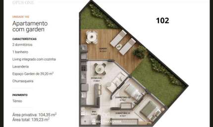 Apartamento para Venda em Florianópolis, Cachoeira do Bom Jesus, 2 dormitórios, 1 banheiro, 1 vaga