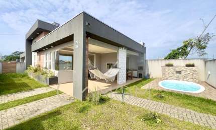 Casa para Temporada em Guaratuba, Balneário Eliane, 3 dormitórios, 1 suíte, 1 banheiro, 2 vagas