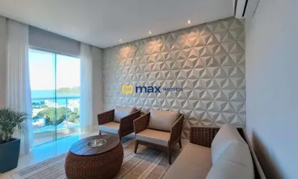 Excelente apartamento amplo, semi mobiliado com 5 suítes, vista mar, à venda no bairro Cabeçudas em Itajaí