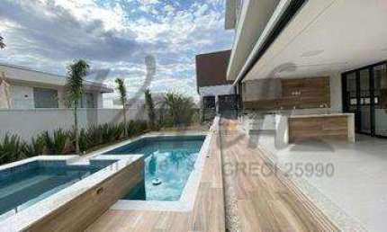 Casa em condomínio fechado com 4 quartos à venda na Renato Marcos Cesar, 100, Alphaville Dom Pedro 3, Campinas, 390 m2 por R$ 3.700.000