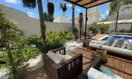 Casa em condomínio fechado com 4 quartos à venda na rua san conrado, 1000, loteamento caminhos de san conrado (sousas), campinas, 274 m2 por r$ 2.250.000