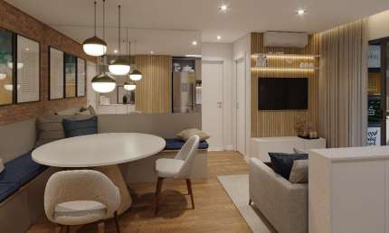 Apartamentos de 37m² a 48m² com 2 Quartos e Sacada com Churrasqueira em Condomínio Completo