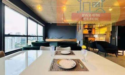 Vende ou Aluga Loft Mobiliado com Estilo - 70m&#178; - &#211;timo design
