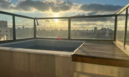 Cobertura à venda, 3 suítes, escritório, churrasqueira, piscina, 3 vagas fixas. Tatuapé.