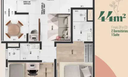 Apartamento de 44 metros na vila matilde - pré lançamento.