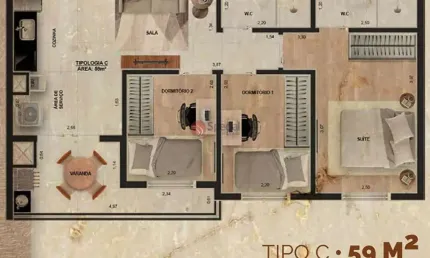 Apartamento de 59 metros na Vila Ema - Pré Lançamento.