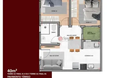 Apartamento na vila carrão com 40 metros. lançamento.