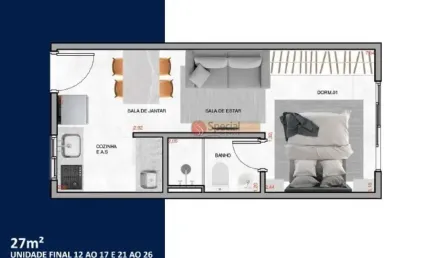 Lançamento apartamento de 27metros com - vila carrão
