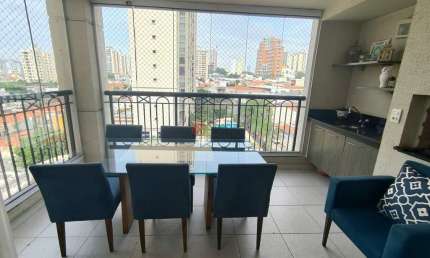 Apartamento no Tatuapé com 3 dormitórios, 1 suíte, 2 vagas, varanda gourmet.
