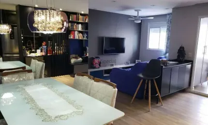 Apartamento à venda no belenzinho reformado com ampla sala e varanda gourmet.