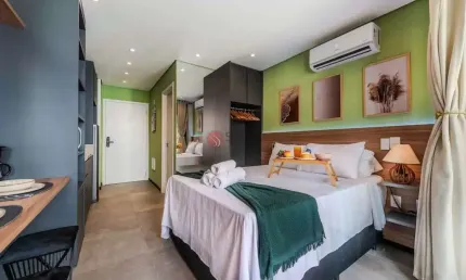 Studio mobiliado  à venda com 1 quarto e 1 banheiro de  25 m² no anália franco