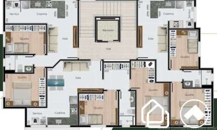 Apartamento com 2 quartos à venda na Alabandina, 171, Caiçaras, Belo Horizonte por R$ 428.400
