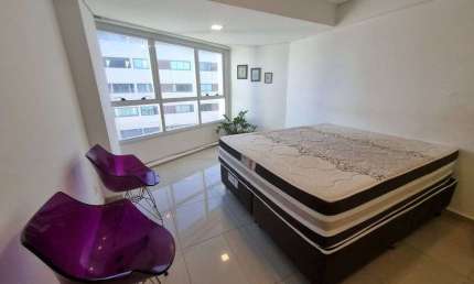 Flat à venda 40 m2, Beira mar - Piedade mobiliado e equipado 1 vg, área de lazer e lavanderia.