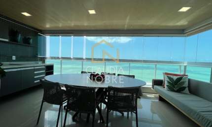 Apartamento Beira-Mar Frontal à Venda em Guaxuma, 220m² com 4 Vagas - Maceió-AL