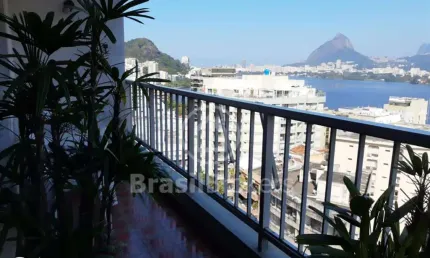 Apartamento à venda com 197,00m² e 4 quartos em lagoa, rio de janeiro - rj