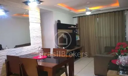 Apartamento à venda com 71,00m² e 3 quartos em tanque, rio de janeiro - rj