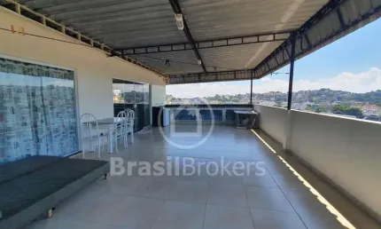 Apartamento duplex ( apartamento com direito a uso da laje) à venda com 4 quartos em jardim guanabara, rio de janeiro - rj