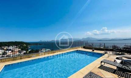 Apartamento à venda com 213,00m² , piscina com vistão para Baía e 4 quartos em JG -  Rio de Janeiro - rj