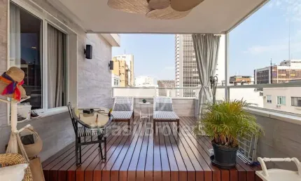 Cobertura linear com 158 metros quadrados, 3 quartos e vaga em ipanema!