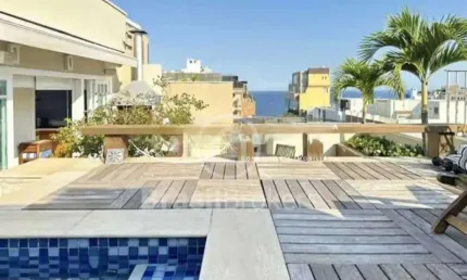 CONDOMINIO DO EDIFICIO CONDE DO RIO - Cobertura Duplex 5 quartos, sendo 2 suítes