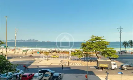 Apartamento à venda com vista mar, 174,00m² e 3 quartos em copacabana, rio de janeiro - rj