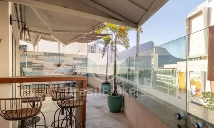 Cobertura linear à venda com 208,00m² e 3 quartos em leblon, rio de janeiro - rj