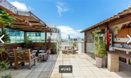 Cobertura duplex à venda com 380,00m² e 3 quartos em recreio dos bandeirantes, rio de janeiro - rj