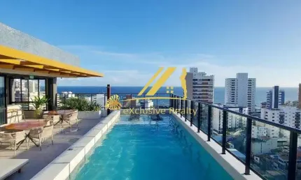 Blue Barra, quarto e sala pronto para morar! 29m2, vaga de garagem! Prédio Boutique com total infraestrutura de lazer! Perto da Praia, Shopping Barra