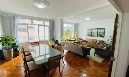 Apartamento charmoso no Campo Grande. 170m2, 3 quartos, sendo 1 suíte. Cozinha super moderna, espaçosa. 1 vaga de garagem rotativa. Na Praça Campo Gr