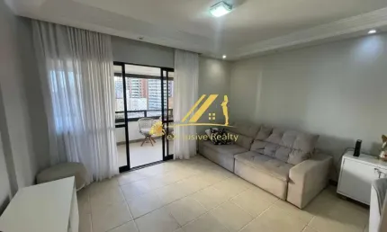 Apartamento super charmoso e agradável, 3 quartos, 2 suítes, com varanda e dependência completa. 107m2. nascente. mansão rive gauche. 2 vagas de garag